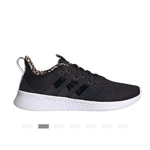 Adidas Black and Leopard Puremotion Sneakers